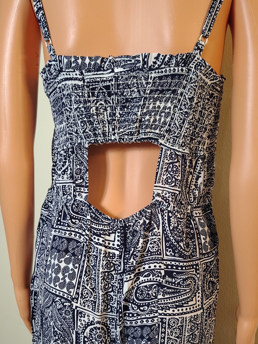Asuwish Women's Paisley Print Wide-Leg Jumpsuit.Size L - Picture 8 of 14